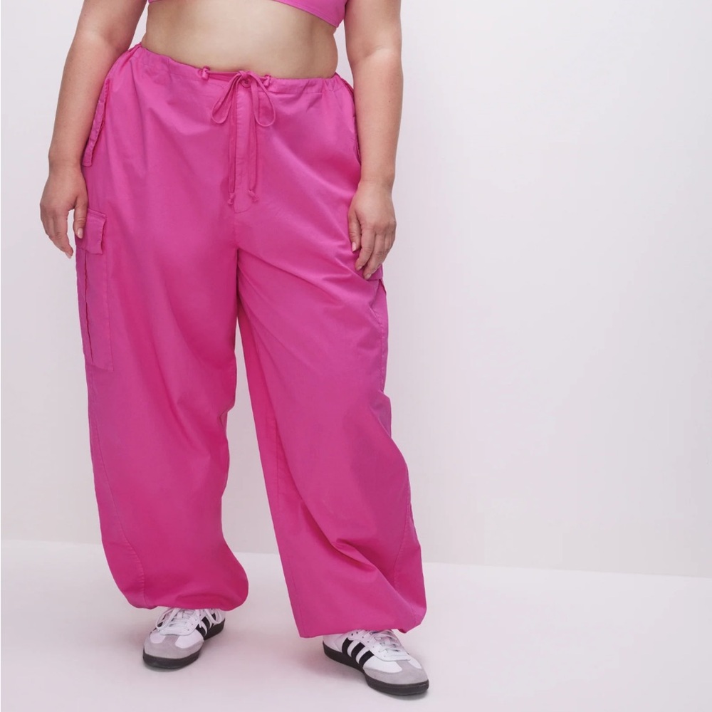 Good American Malibu Pink 002 Parachute Pants